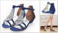 SANDALIA BONECA ( AZUL E PRETO)